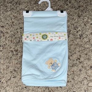 Little Me Light Blue Bear Blanket